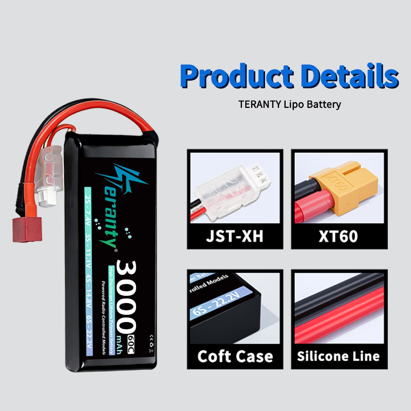 TERANTY 2S 3000mAh Lipo Batter - Fpv Drone Motor recension och pris