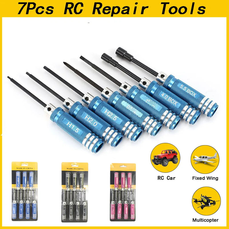 7Pcs 1.5 2.0 2.5mm RC Hex Driv - Fpv Drone Tool Kit recension och pris