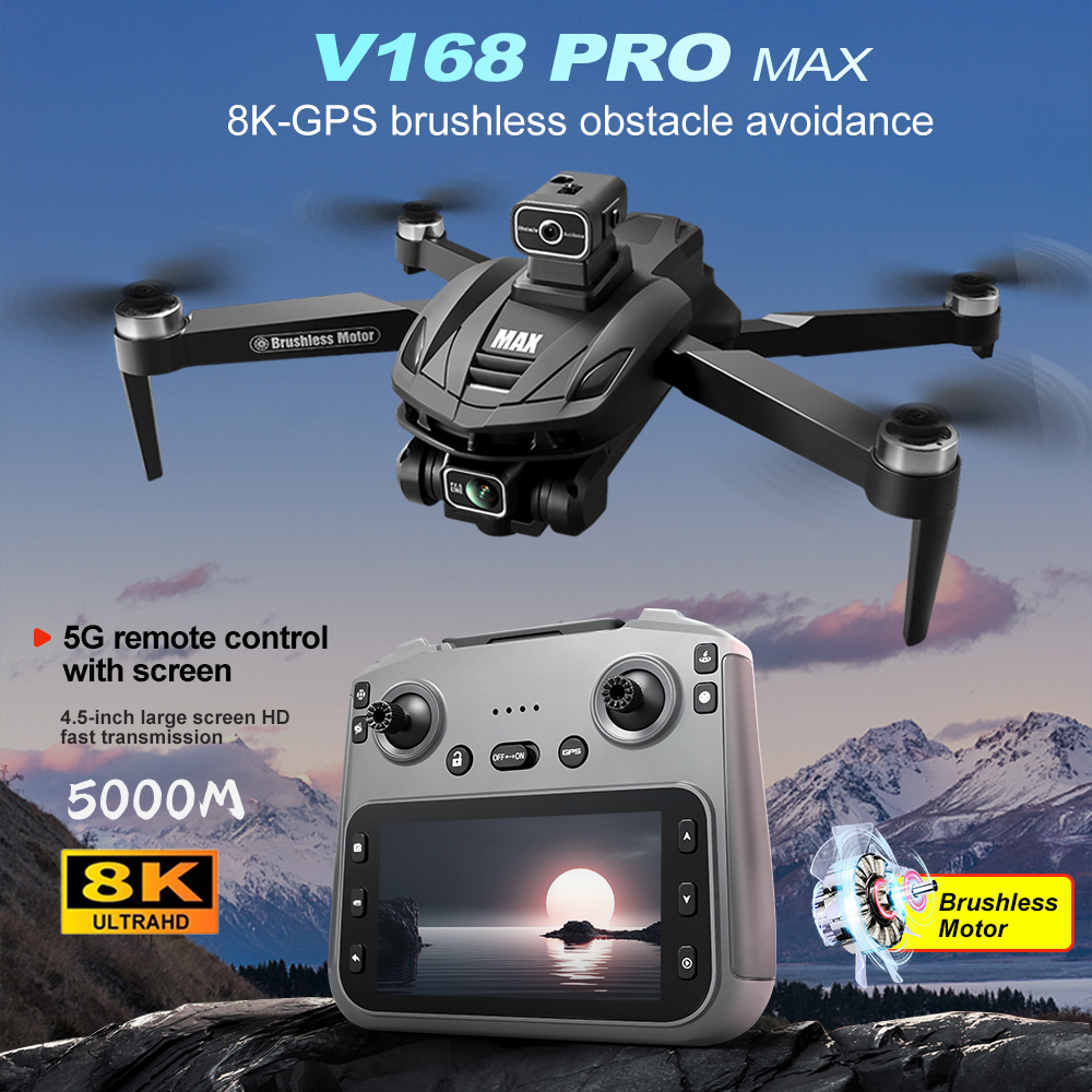 V168 PRO Max GPS Drone 8K Prof - Fpv Drone Charger recension och pris