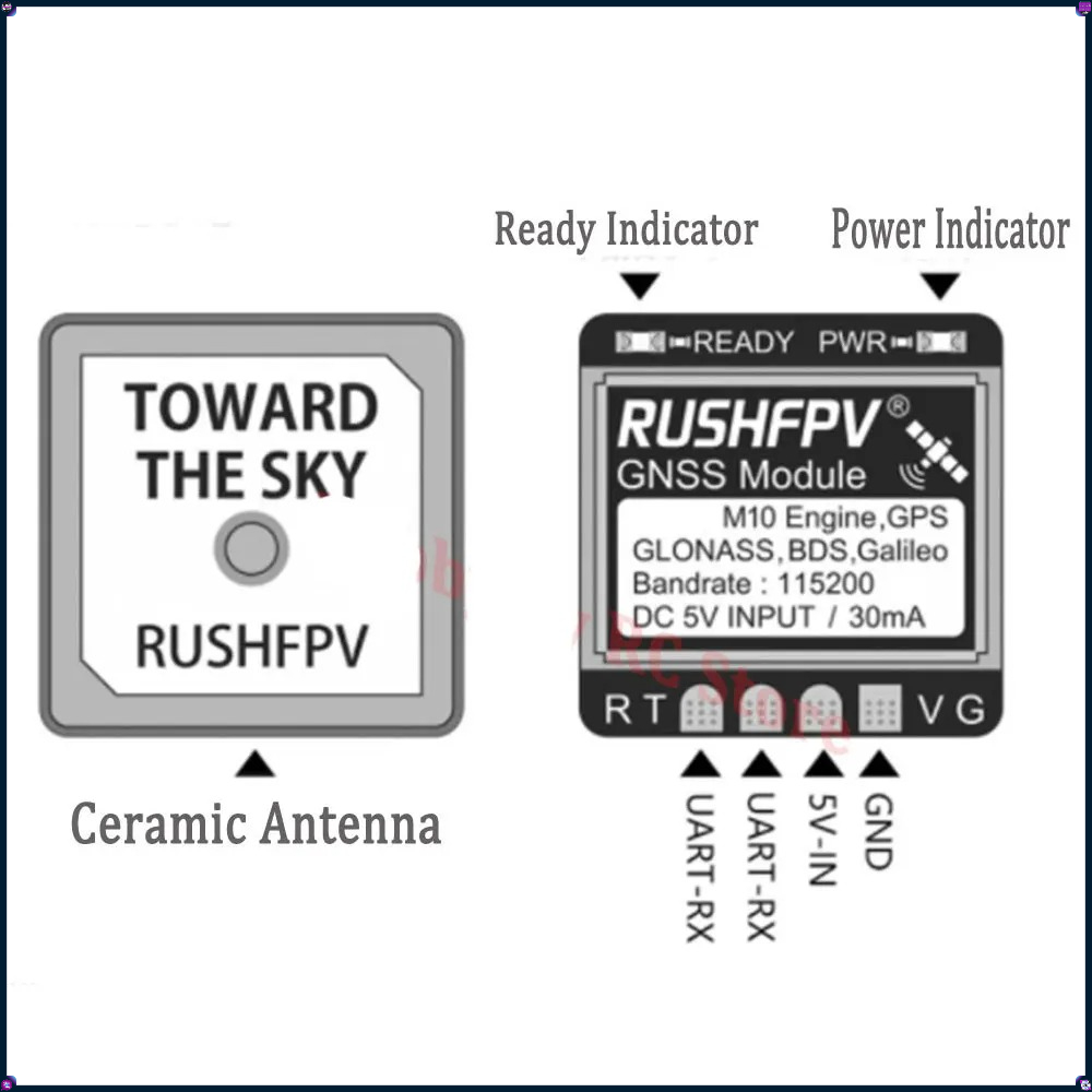1-4Pcs RUSHFPV MINI M10 GPS Mo - Fpv Drone Antenna recension och pris